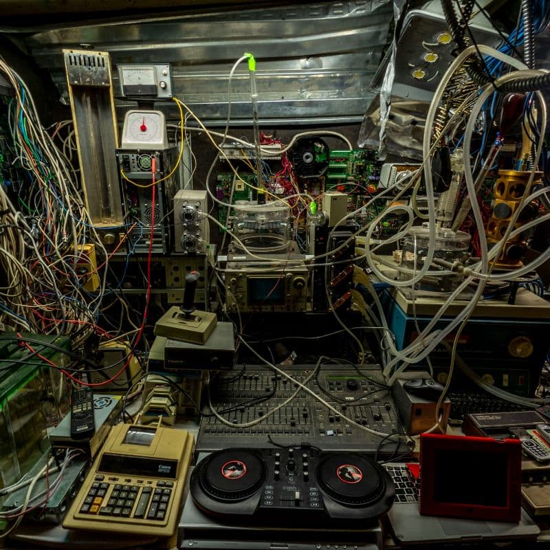 Luxury storefront, 90s back-office